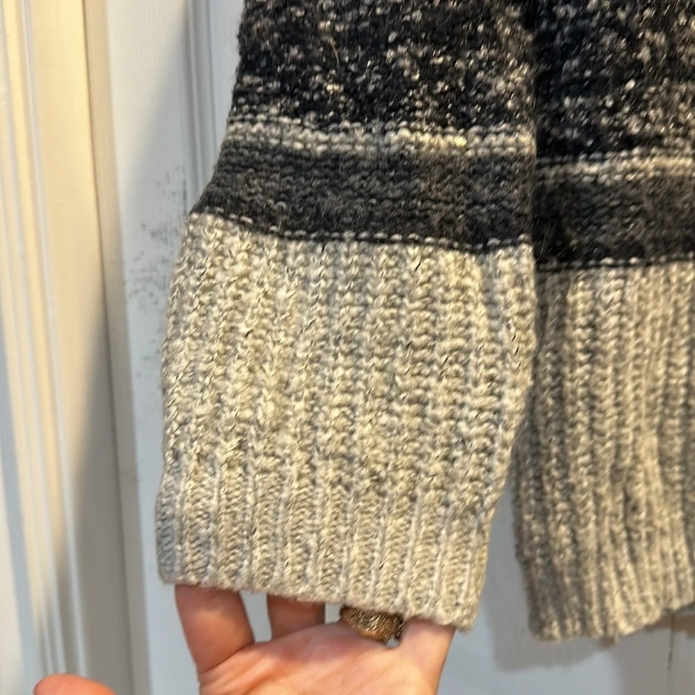 Zara Boys Chunky Knit Oversized Striped Sweater 12